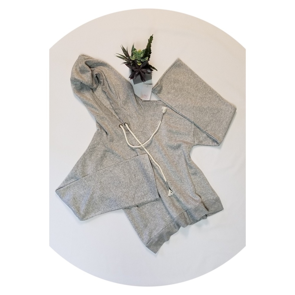 Make+Model Kimono Sleeve Hoodie Grey Size Small